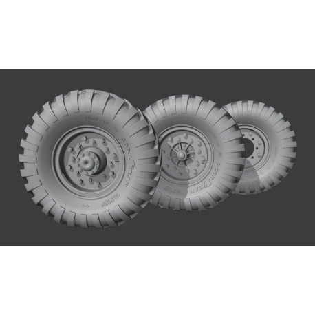 352467 Austin K2 Good Year Sagged Wheels  (Airfix)