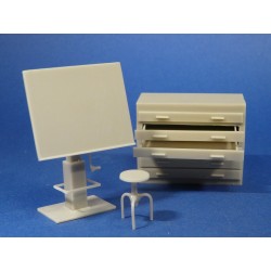 352409 Drawing Table & Filing Cabinet